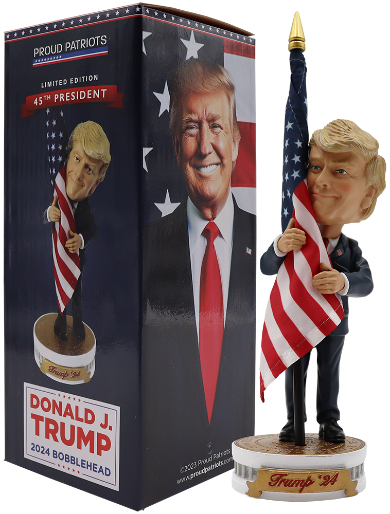 Total Tactical Introducing the Limited Edition Trump Hugging An American Flag Bobblehead