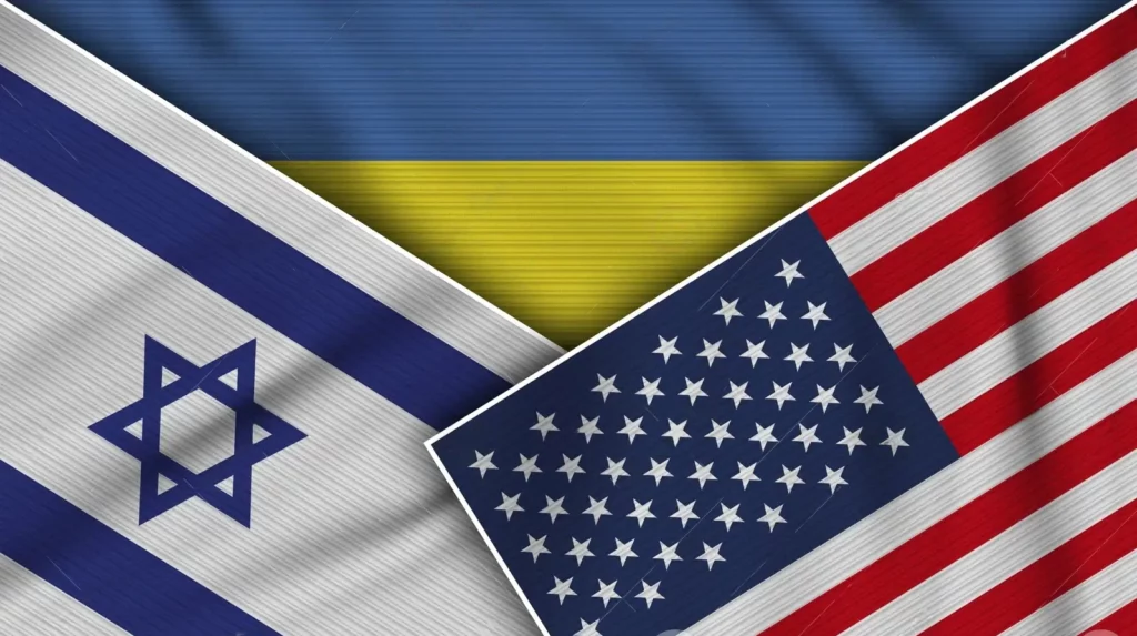Flags of Israel, Ukraine and the United States | Credits: Dreamstime